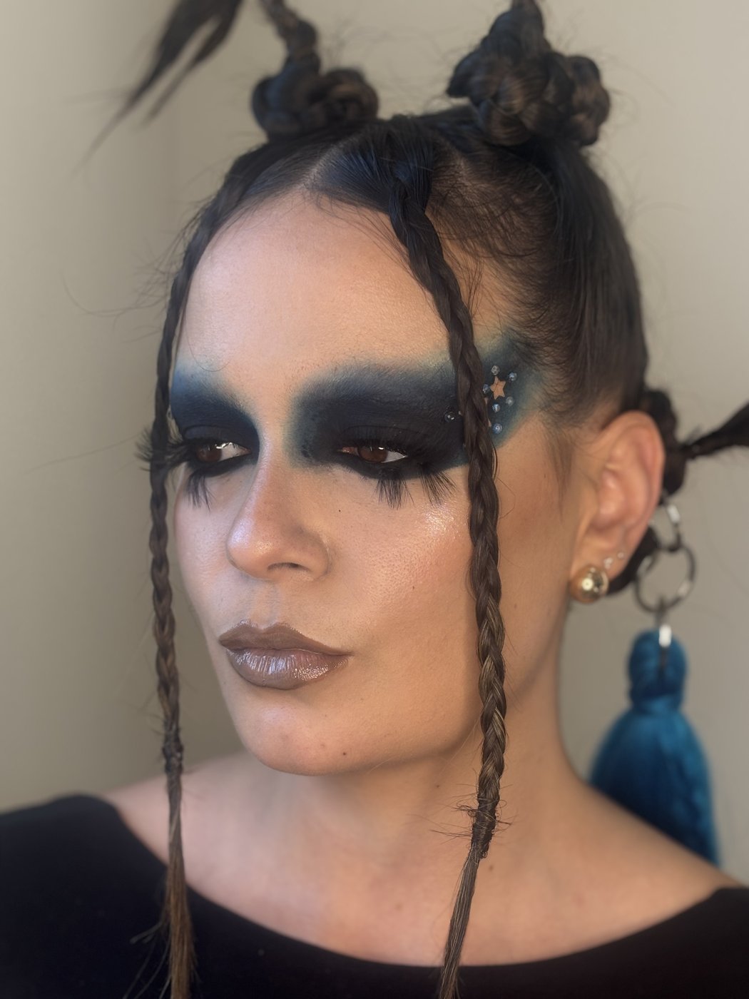 Dark fantasy editorial makeup by Faces by Layla
