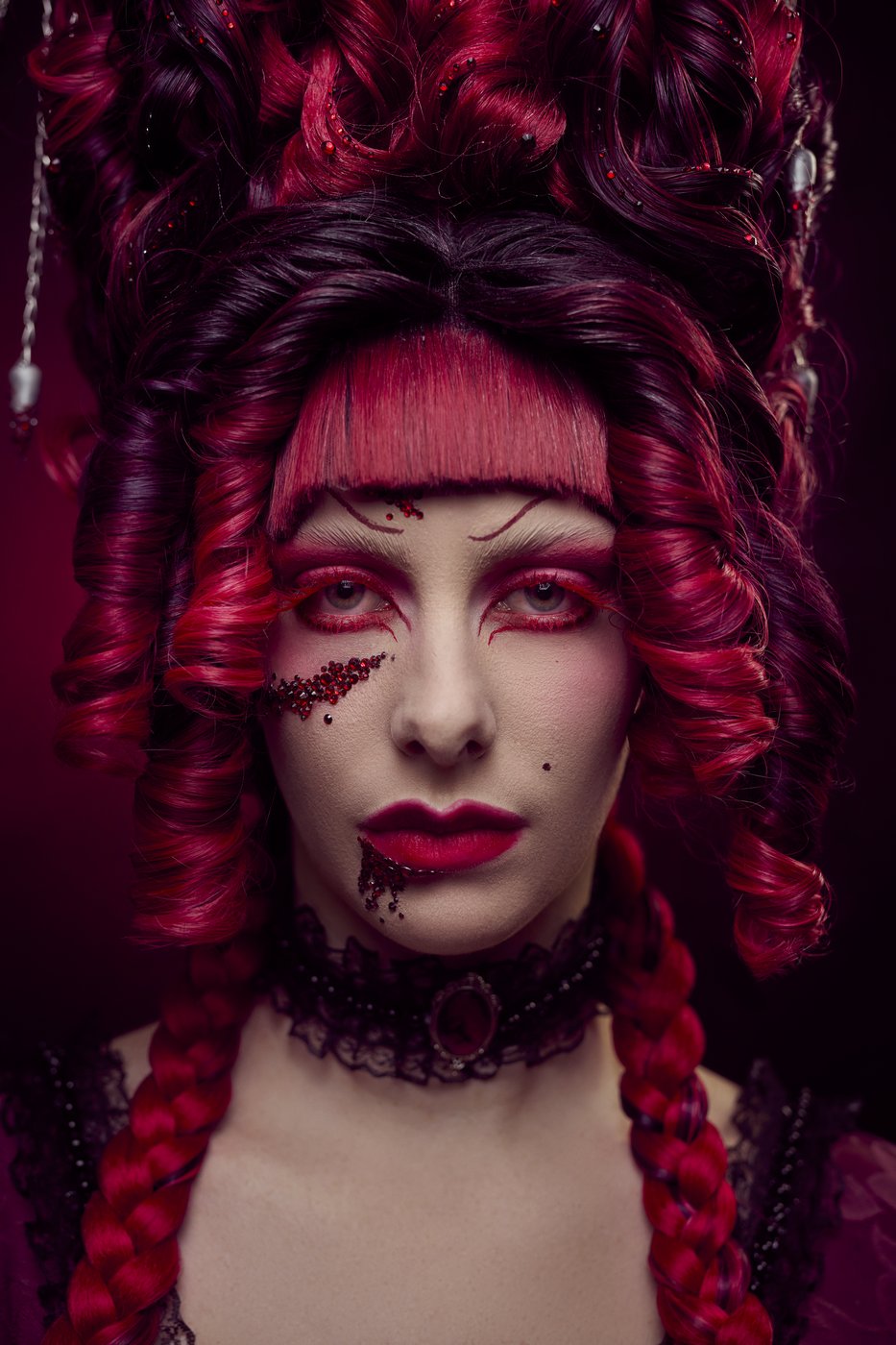 Red editorial shoot — Faces by Layla