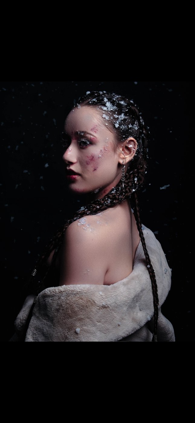 Dark snow editorial — Faces by Layla