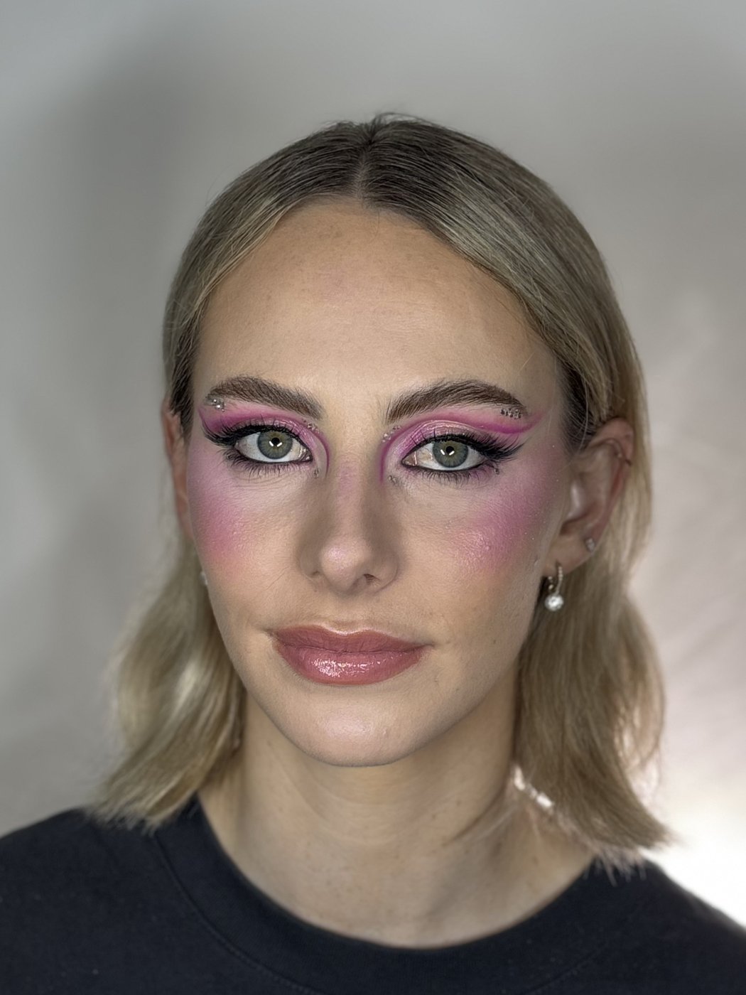 Bold pink graphic glam — Faces by Layla